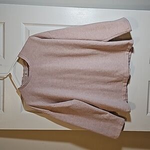 Zara Pale Pink Pullover Sweatshirt Top Size M